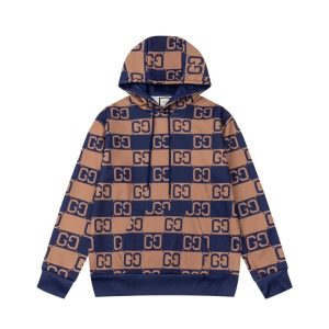 Hoodie Gucci Monogram Brown Blue GC080