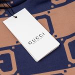 Hoodie Gucci Monogram Brown Blue GC080 - Image 7