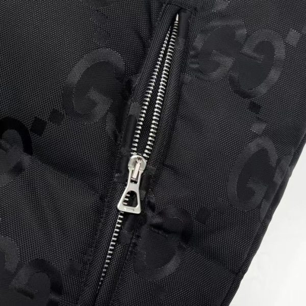 Puffer Jacket Gucci Monogram Black GC081 - Image 4