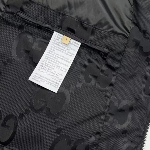 Puffer Jacket Gucci Monogram Black GC081 - Image 7
