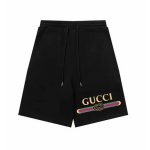 Shorts Gucci Black Logo Print GC091