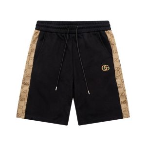 Shorts Gucci Black Monogram Side-Pocket GC094
