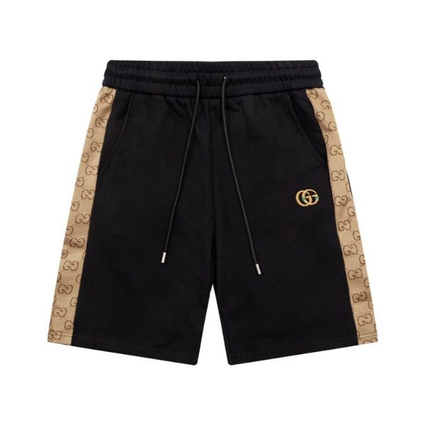 d105743_15916-1.jpg Shorts Gucci Black Monogram Side-Pocket GC094 - Image 1