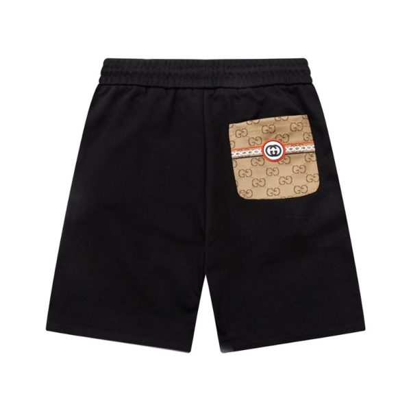 Shorts Gucci Black Monogram Side-Pocket GC094 - Image 2