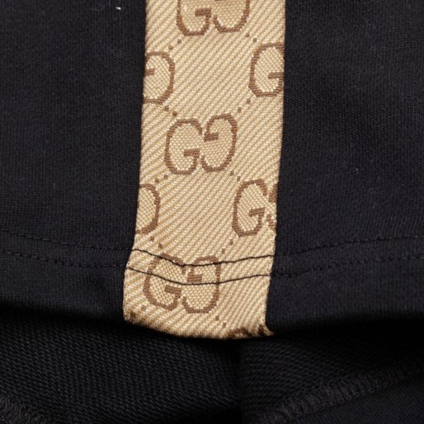 Shorts Gucci Black Monogram Side-Pocket GC094 - Image 6