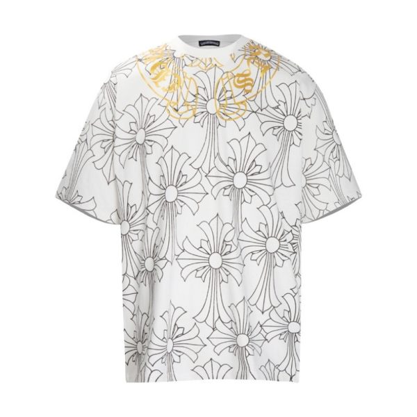 T-shirt Chrome Hearts Cross Pattern White CH001 - Image 3
