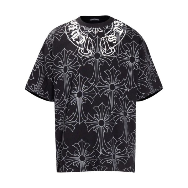 T-shirt Chrome Hearts Cross Pattern Black CH002 - Image 3
