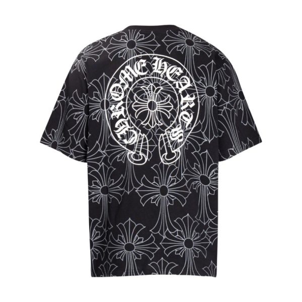 T-shirt Chrome Hearts Cross Pattern Black CH002 - Image 4