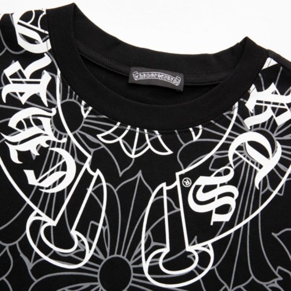 T-shirt Chrome Hearts Cross Pattern Black CH002 - Image 7