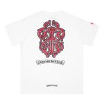 T-shirt Chrome Hearts Red Cross Crest White CH003 - Image 2