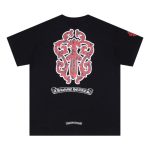 T-shirt Chrome Hearts Red Cross Crest Black CH004 - Image 2