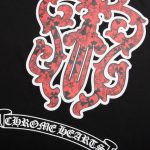 T-shirt Chrome Hearts Red Cross Crest Black CH004 - Image 5