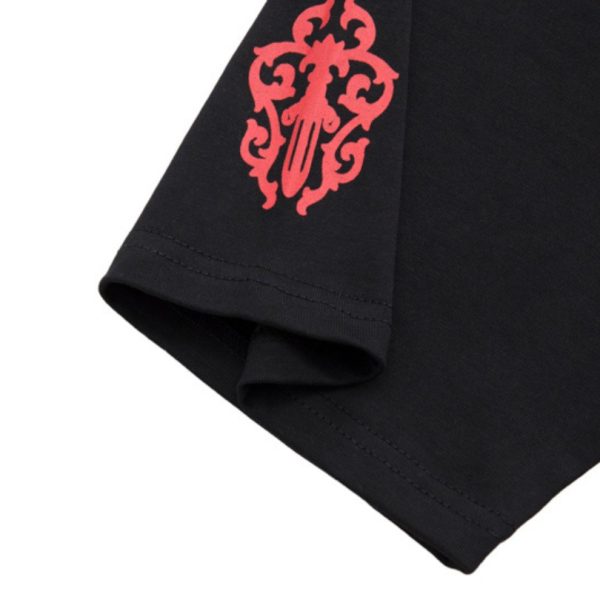 T-shirt Chrome Hearts Red Cross Crest Black CH004 - Image 8