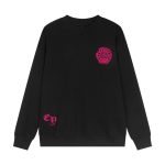 Sweatshirt Chrome Hearts Pink Horseshoe Black CH006
