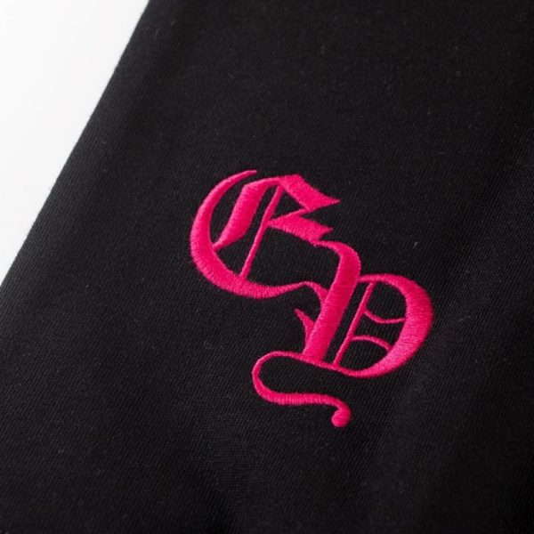 Sweatshirt Chrome Hearts Pink Horseshoe Black CH006 - Image 4
