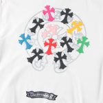 Sweatshirt Chrome Hearts Multicolor Crosses White CH007 - Image 5