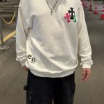 Sweatshirt Chrome Hearts Multicolor Crosses White CH007 - Image 9