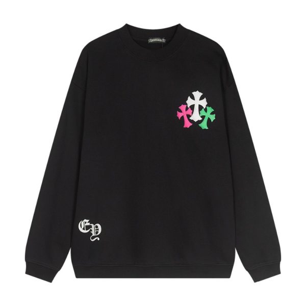 d105987_18671-1.jpg Sweatshirt Chrome Hearts Multicolor Crosses Black CH008 - Image 1