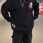 Sweatshirt Chrome Hearts Multicolor Crosses Black CH008 - Image 10