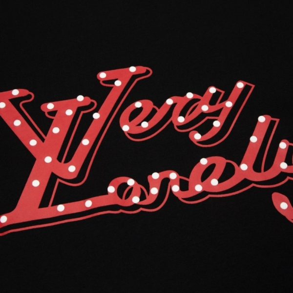 T-shirt Louis Vuitton Very Lovely Black LV017 - Image 3