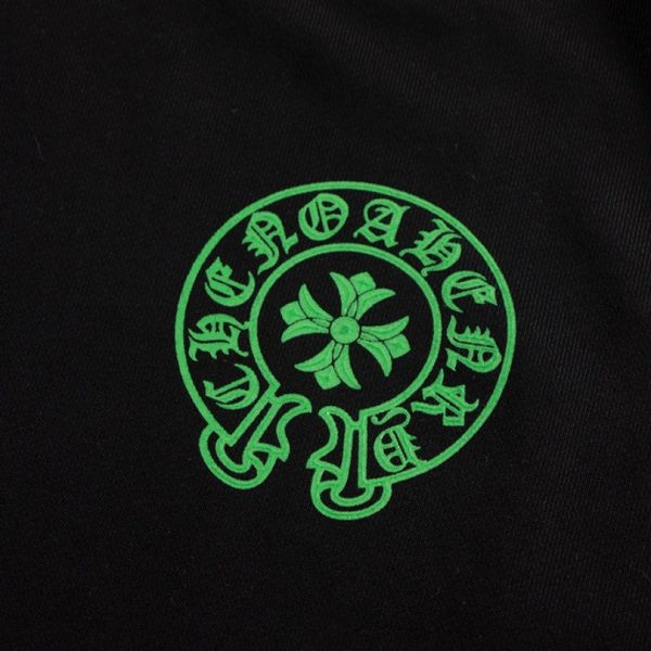 Sweatshirt Chrome Hearts Neon Green Crosses Black CH009 - Image 3