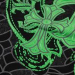Sweatshirt Chrome Hearts Neon Green Crosses Black CH009 - Image 5