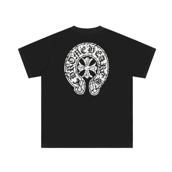 T-shirt Chrome Hearts Horseshoe Black Logo CH014 - Image 2