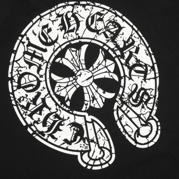 T-shirt Chrome Hearts Horseshoe Black Logo CH014 - Image 5