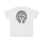 T-shirt Chrome Hearts Horseshoe White Logo CH015 - Image 2