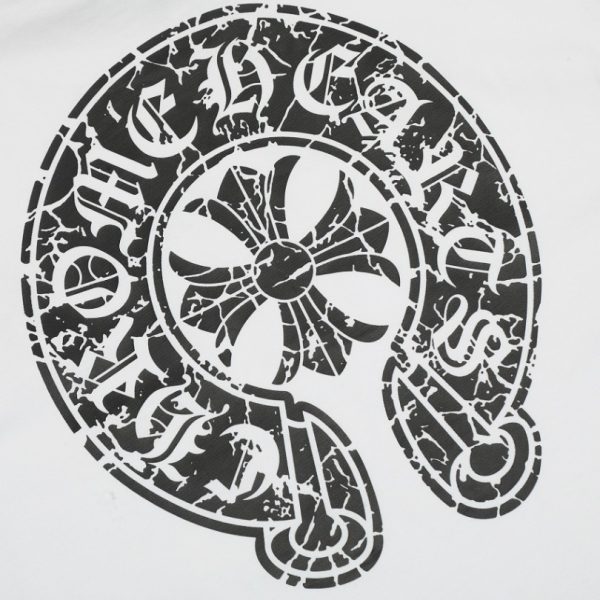 T-shirt Chrome Hearts Horseshoe White Logo CH015 - Image 4