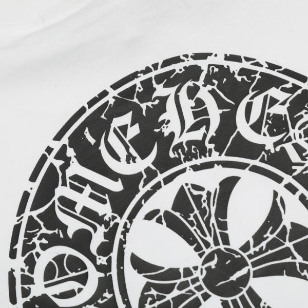 T-shirt Chrome Hearts Horseshoe White Logo CH015 - Image 5