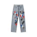 Jeans Chrome Hearts Multicolor Cross Patch CH022