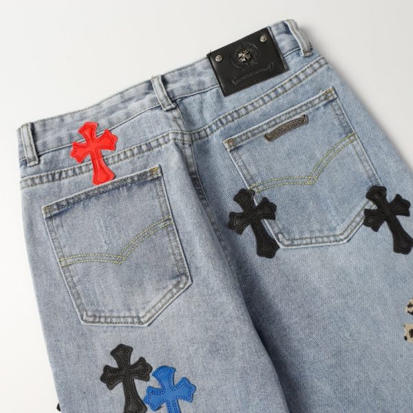 Jeans Chrome Hearts Multicolor Cross Patch CH022 - Image 3