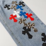 Jeans Chrome Hearts Multicolor Cross Patch CH022 - Image 5