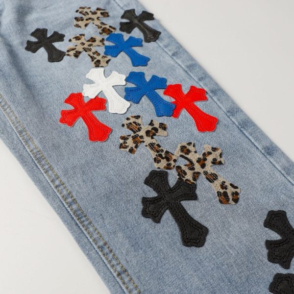 Jeans Chrome Hearts Multicolor Cross Patch CH022 - Image 5