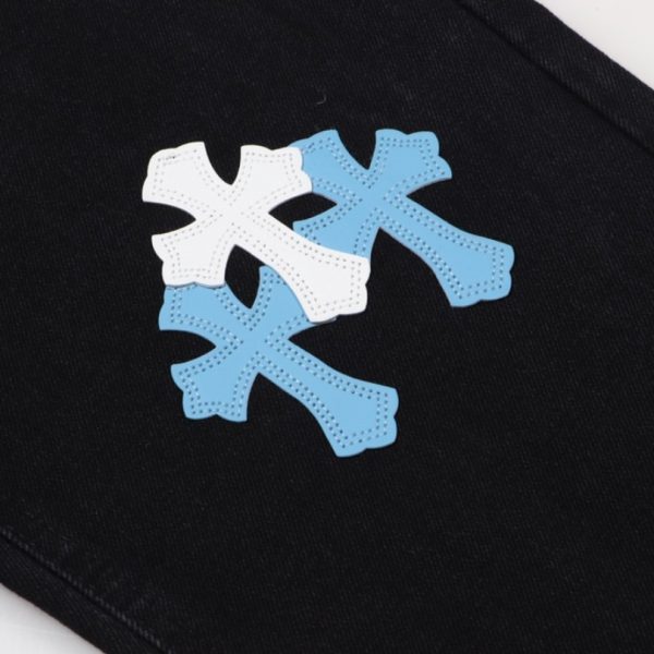 Jeans Chrome Hearts Chengdu Cross Patch CH024 - Image 5