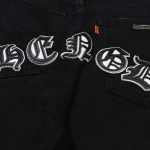 Jeans Chrome Hearts Black White Cross Patch CH025 - Image 4