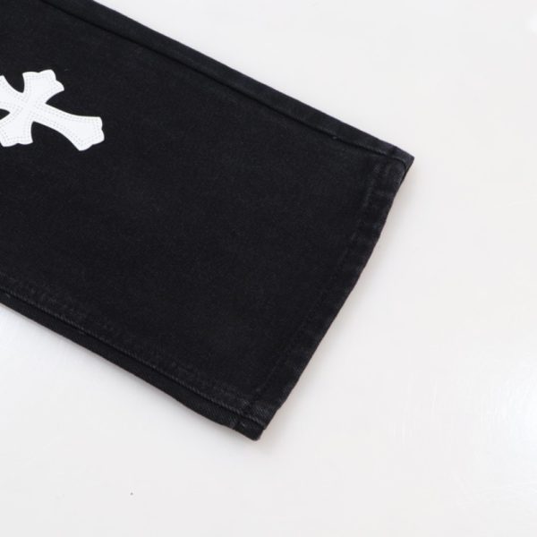 Jeans Chrome Hearts Black White Cross Patch CH025 - Image 8