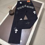 Jeans Chrome Hearts Black White Cross Patch CH025 - Image 10