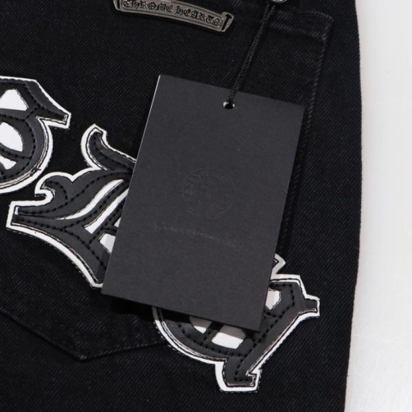 Jeans Chrome Hearts Black White Cross Patch CH025 - Image 12