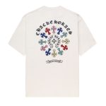T-shirt Chrome Hearts Multicolor Cross Wreath White CH027 - Image 2