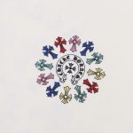 T-shirt Chrome Hearts Multicolor Cross Wreath White CH027 - Image 3