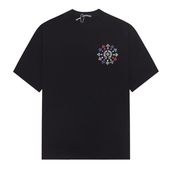 d106395_21085-1.jpg T-shirt Chrome Hearts Multicolor Cross Wreath Black CH028 - Image 1