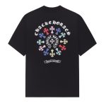 T-shirt Chrome Hearts Multicolor Cross Wreath Black CH028 - Image 2