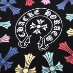 T-shirt Chrome Hearts Multicolor Cross Wreath Black CH028 - Image 4