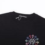 T-shirt Chrome Hearts Multicolor Cross Wreath Black CH028 - Image 8