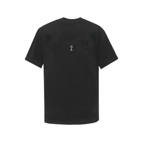 T-shirt Chrome Hearts Black Cross Embroidery CH029 - Image 2