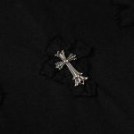 T-shirt Chrome Hearts Black Cross Embroidery CH029 - Image 3