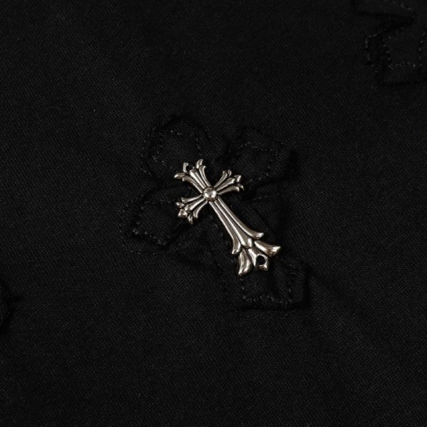 T-shirt Chrome Hearts Black Cross Embroidery CH029 - Image 3