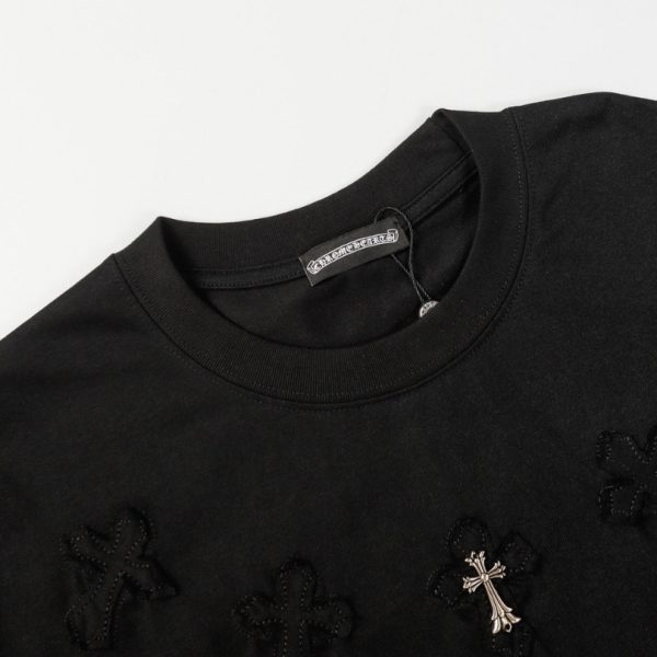 T-shirt Chrome Hearts Black Cross Embroidery CH029 - Image 6